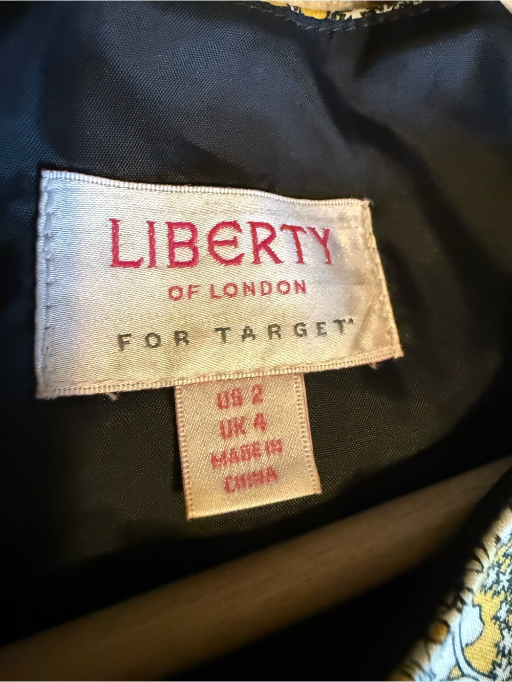Liberty of London Yellow Floral Fit & Flare Dress Size 2 UK 4 - Picture 6 of 6